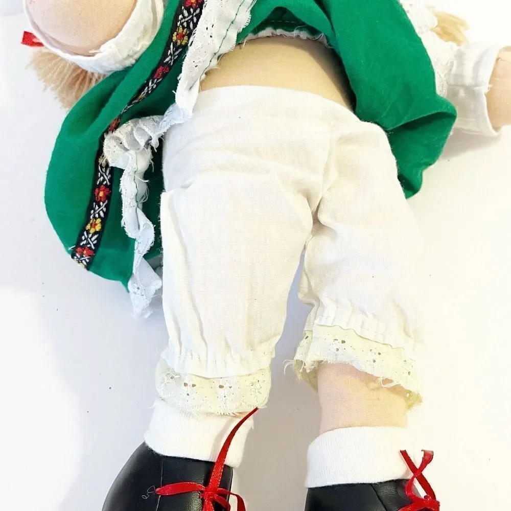German Heidi Doll Yellow Braids Alpi Garmisch Partenkirchen Traditional Dress